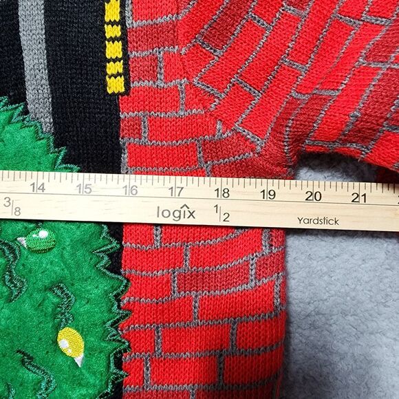 Blizzard Bay Ugly Christmas Sweater T-Rex Dinosaur Door Decor Size Medium - Picture 4 of 5